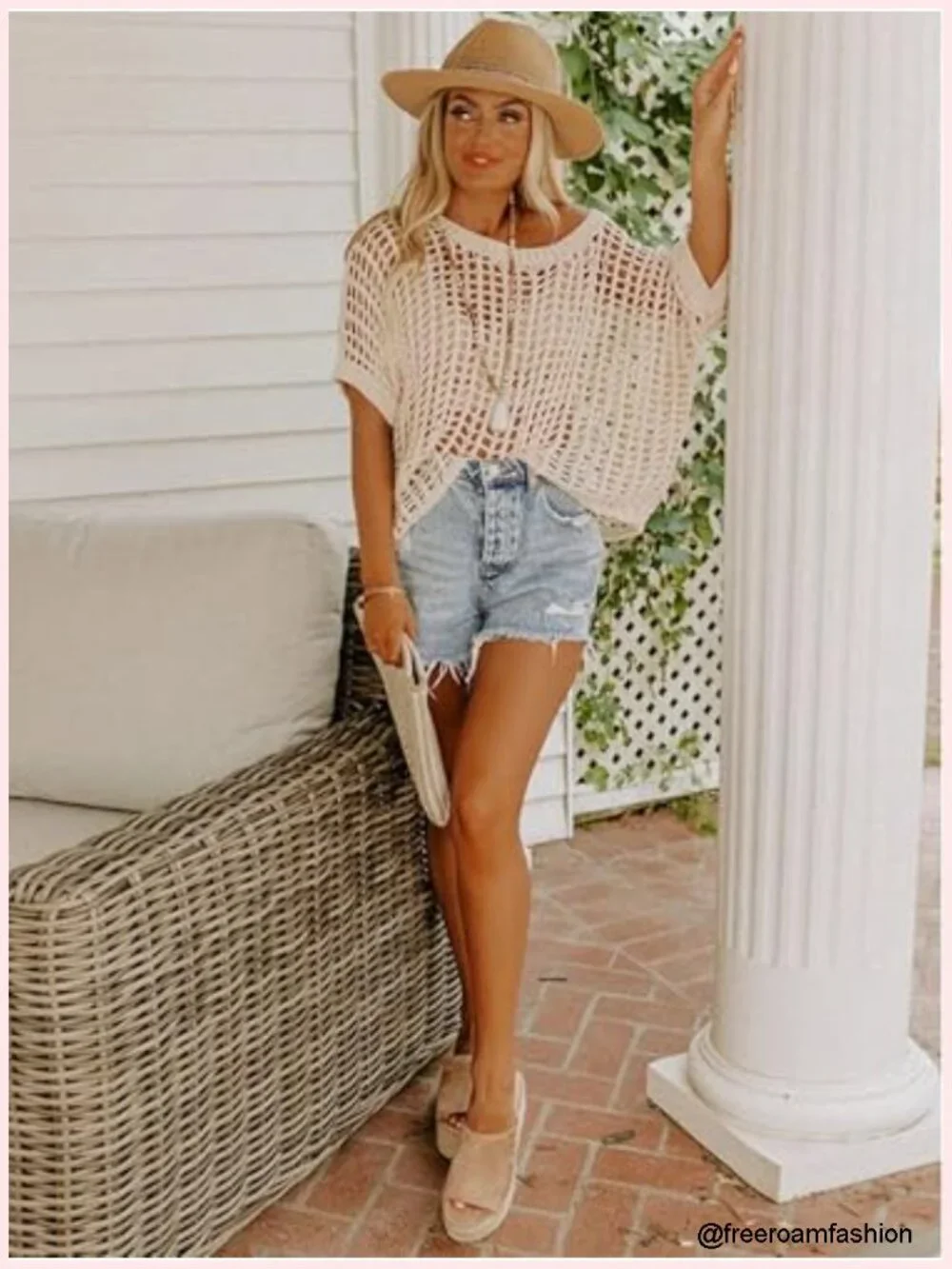 Crochet Off The Shoulder Beach Coverup Oversized Hollow Out Summer Top